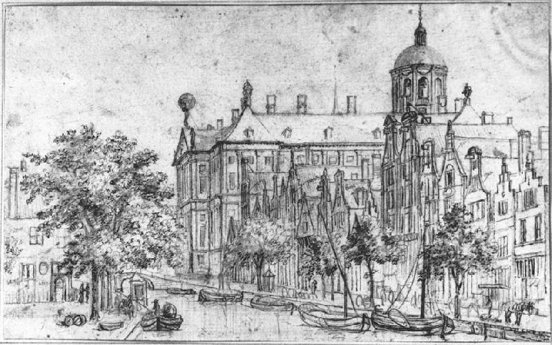 BERCKHEYDE, Gerrit Adriaensz. Amsterdam, the Nieuwezijds near the Bloemmarkt ffd
